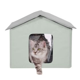 Heated Cat House, Outdoor Kitty Shelter with Adjustable Temperature and Timer