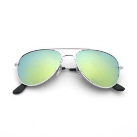 Classic pilot sunglasses for men and women, driving sunglasses, outdoor lenses, sun protection sports glasses for fishing and golf (Style: silver-gold film)